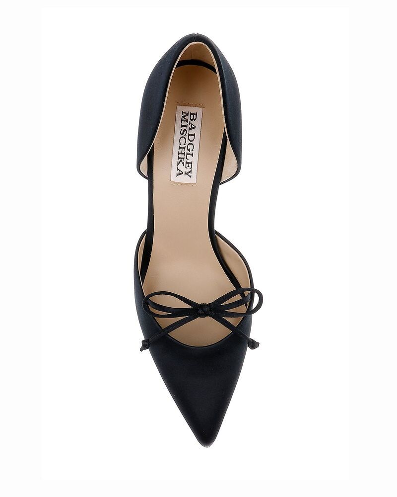 バッジェリーミシュカ レディース シューズ パンプス Badgley Mischka Womens Olympic Bow Pumps Black Satin ブラック バッジェリーミシュカ レディース シューズ パンプス Badgley Mischka Womens Olympic Bow Pumps Black Satin ブラック