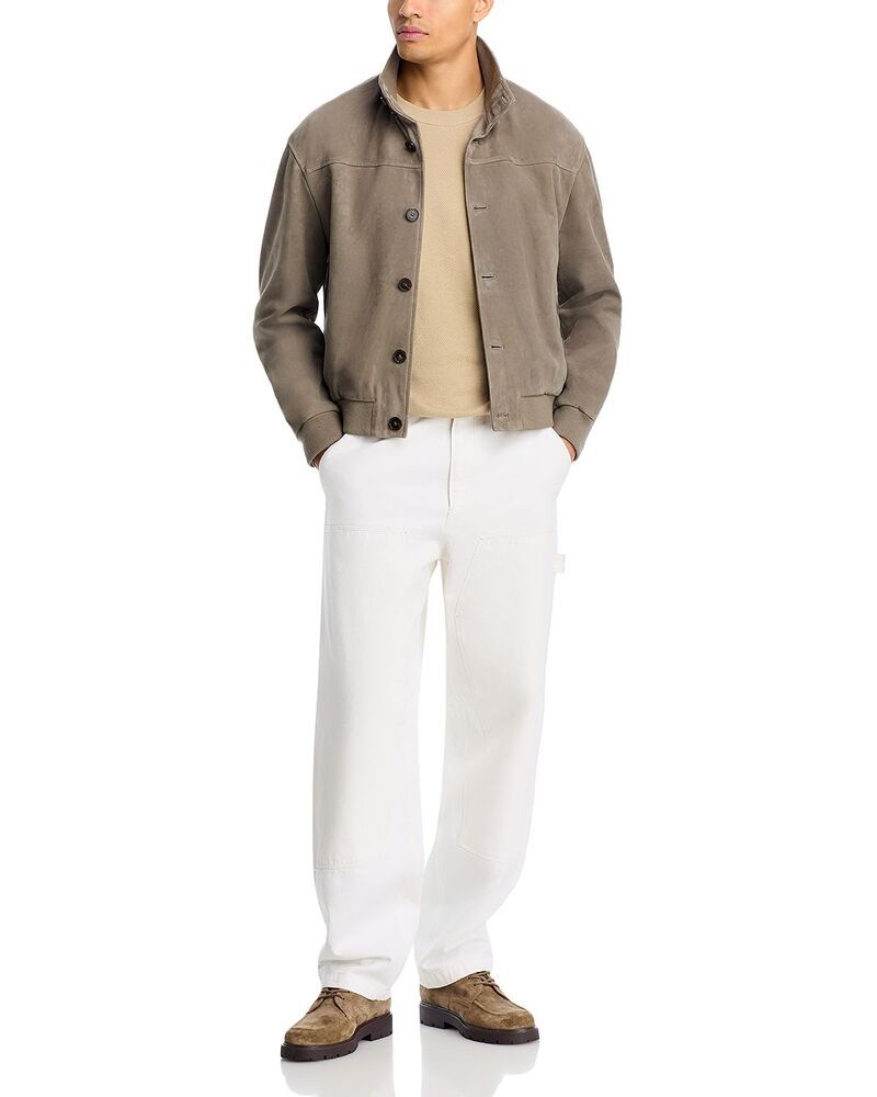 フレーム メンズ アウター ジャケット・ブルゾン スエード FRAME Rib Collar Suede Jacket Smoky Green グリーン フレーム メンズ アウター ジャケット・ブルゾン スエード FRAME Rib Collar Suede Jacket Smoky Green グリーン