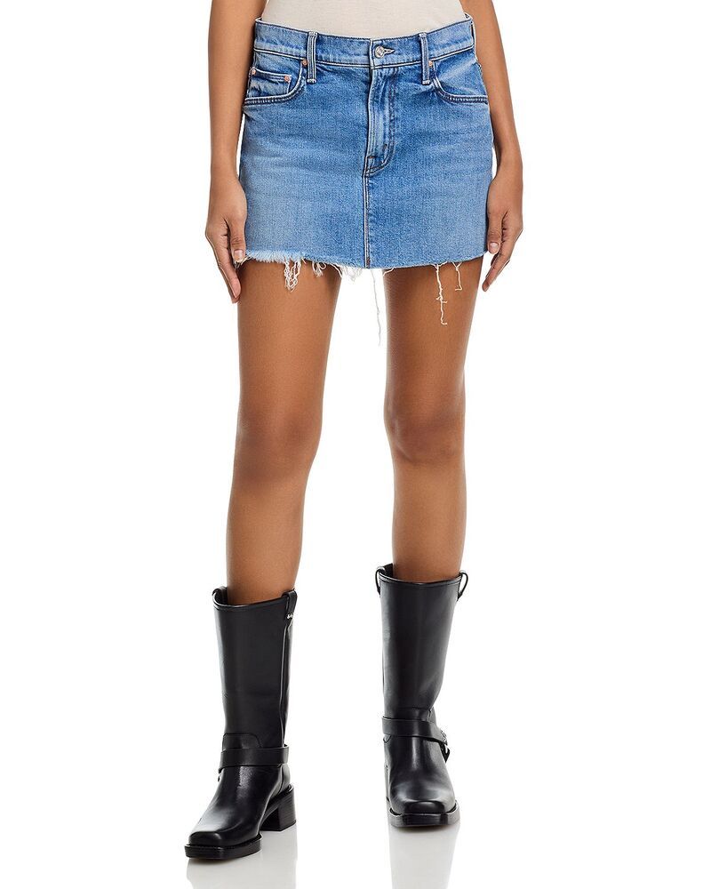 マザー レディース ボトムスカート ミニ デニム MOTHER The Ditcher Mini Fray Denim Skirt Heads or Tails デニム