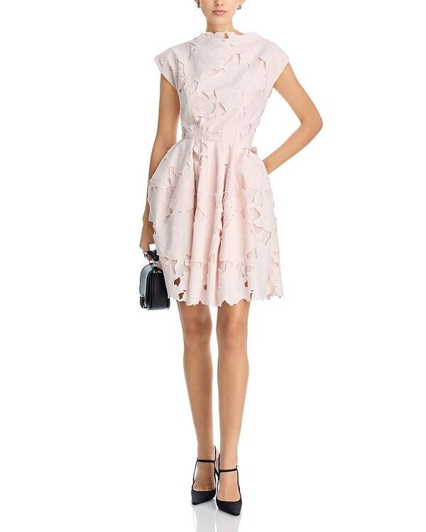 アーデム レディース トップス ワンピース ミニ Erdem Lasercut Mini Dress Cameo Pink ピンク