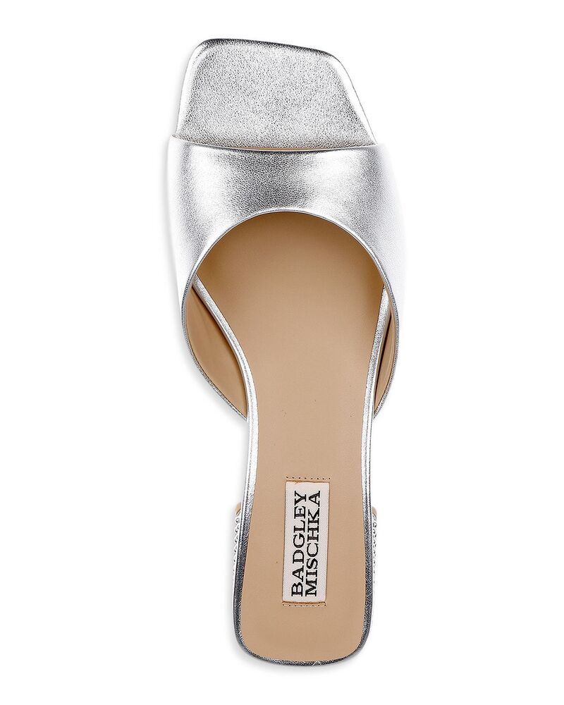 バッジェリーミシュカ レディース シューズ サンダル Badgley Mischka Womens Oahu Sandalsilver Leather シルバー