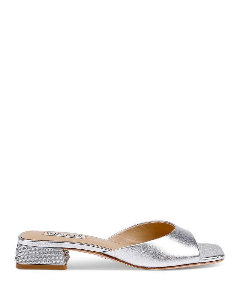 バッジェリーミシュカ レディース シューズ サンダル Badgley Mischka Womens Oahu Sandalsilver Leather シルバー