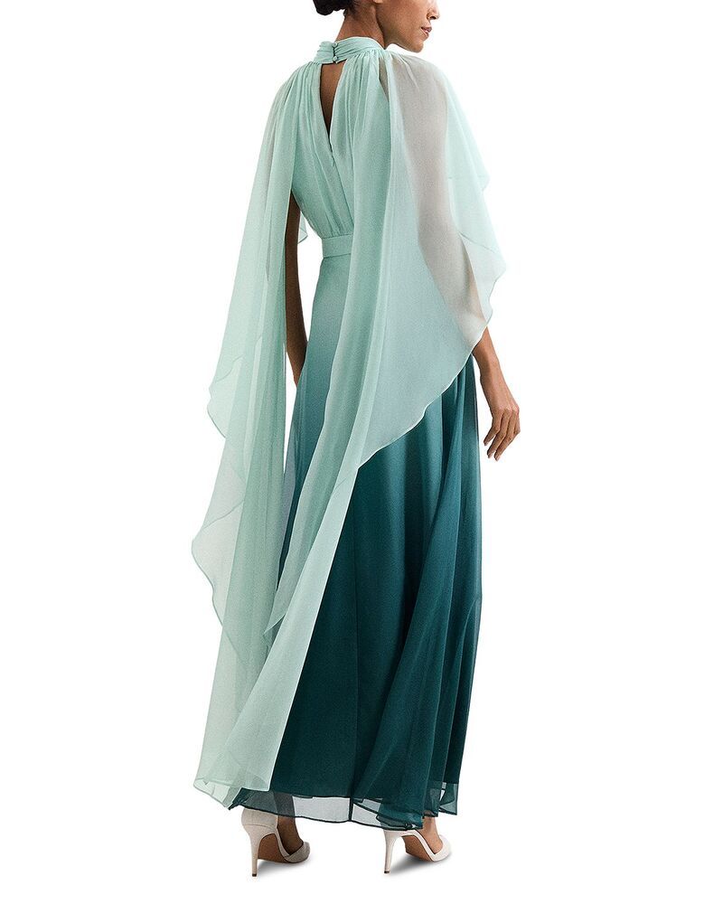 フェイズ・エイト レディース トップス ワンピース ケープデザイン キャップ ケープ マキシ Phaseight Aspen Teal Ombr Cape Maxi Dress Teal ティール