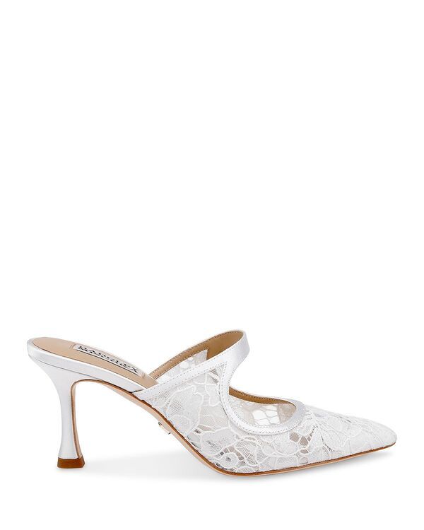 バッジェリーミシュカ レディース シューズ パンプス Badgley Mischka Womens Oaklyn Pumps White Satin ホワイト