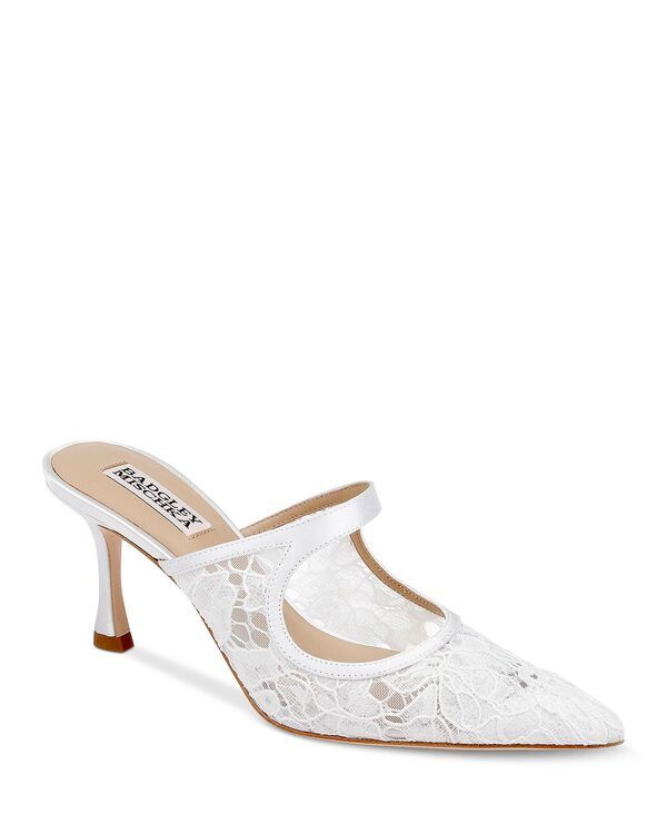 バッジェリーミシュカ レディース シューズ パンプス Badgley Mischka Womens Oaklyn Pumps White Satin ホワイト