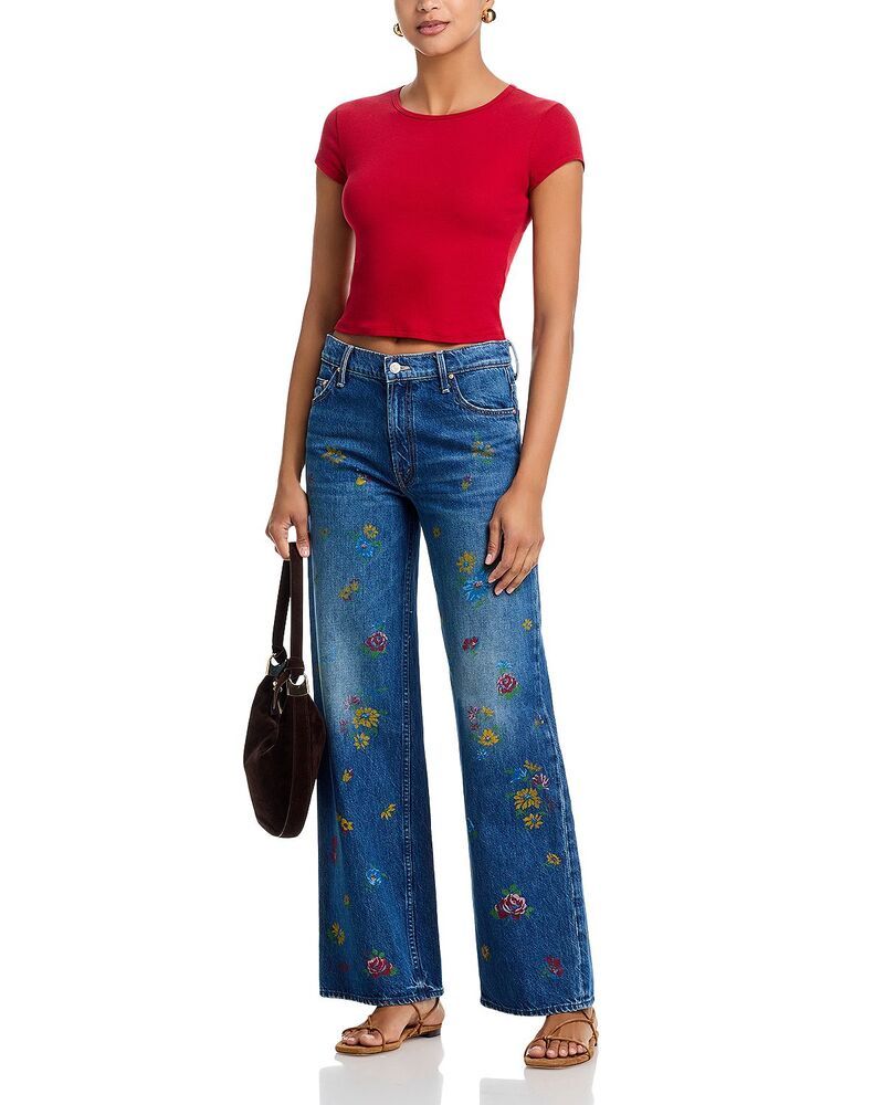 マザー レディース ボトムス デニムパンツ ジーンズ MOTHER The Rerun Zip Sneak High Rise Jeans in Field oflowers Field oflowers マザー レディース ボトムス デニムパンツ ジーンズ MOTHER The Rerun Zip Sneak High Rise Jeans in Field oflowers Field oflowers