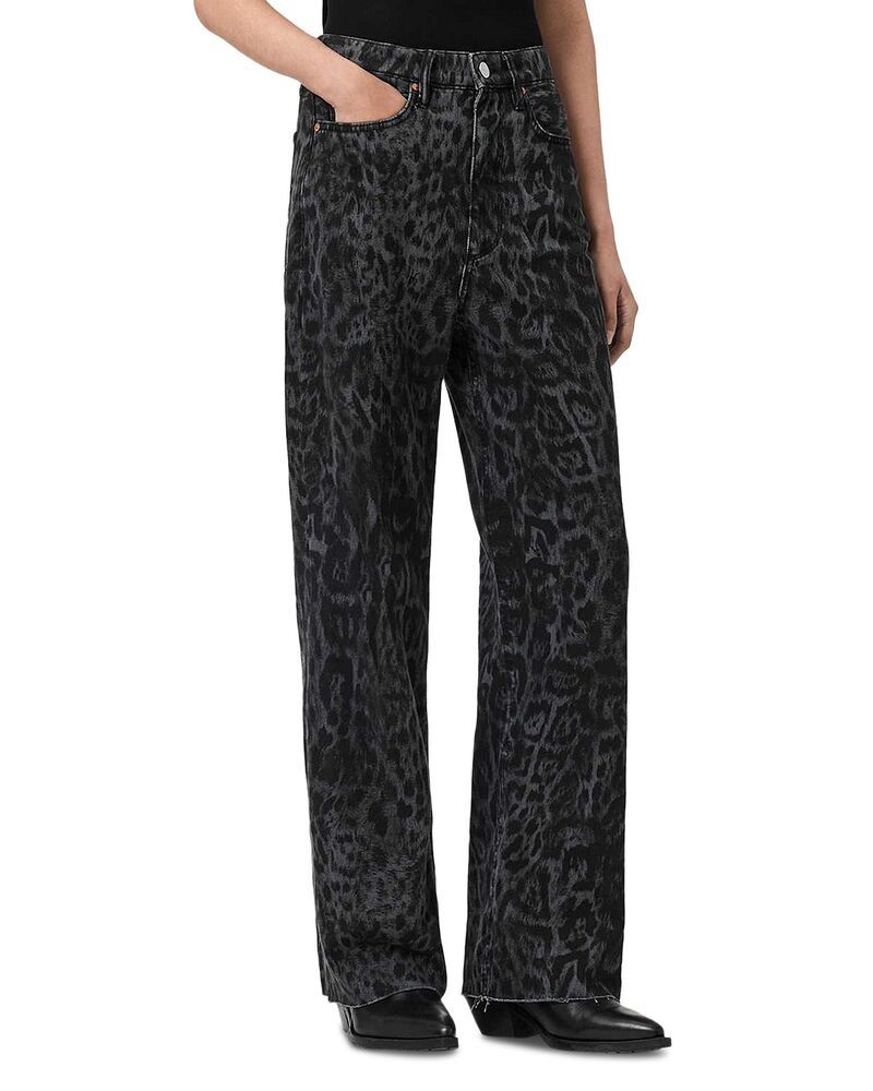 オールセインツ レディース ボトムス デニムパンツ ジーンズ ALLSAINTS Blake High Rise Straight Jeans in Leppo Black ブラック