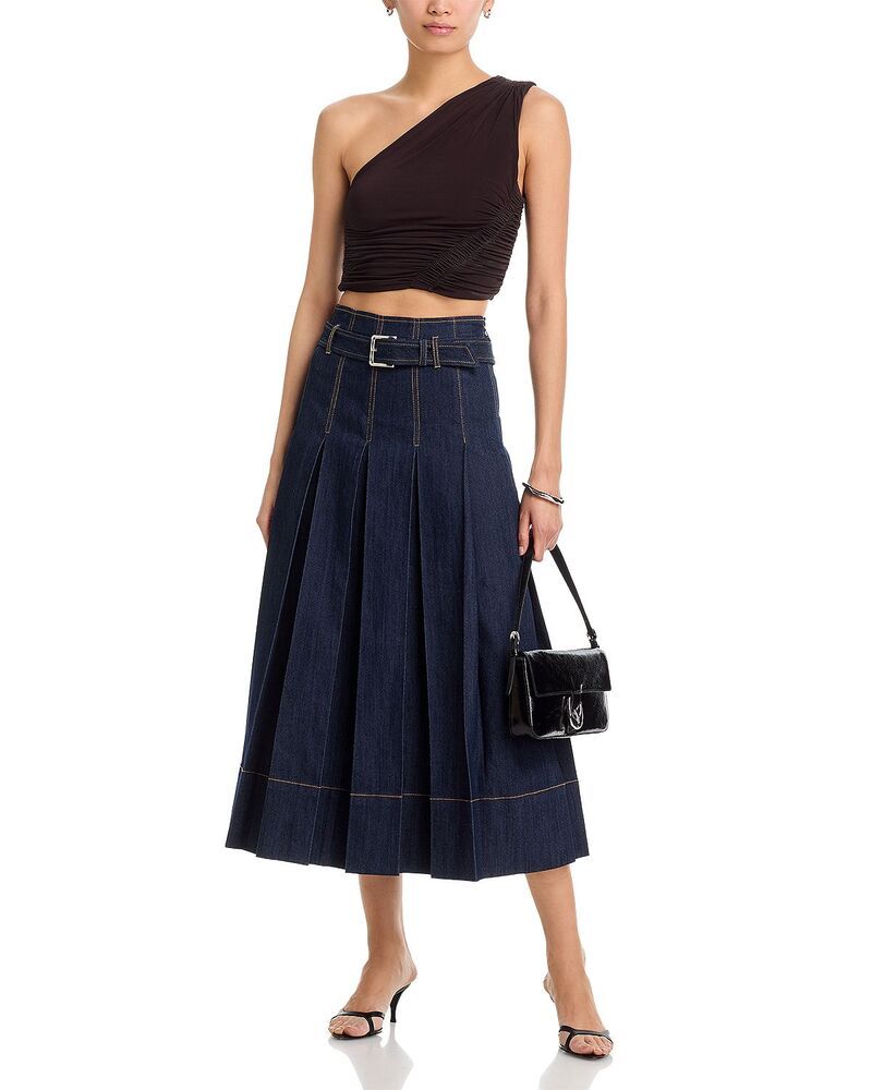 サンク ア セプト レディース ボトムスカート Cinq Sept Rylee Skirt Indigo インディゴ サンク ア セプト レディース ボトムスカート Cinq Sept Rylee Skirt Indigo インディゴ