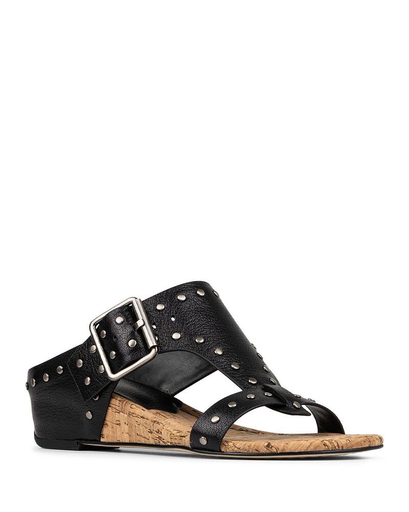 ドナルドプリネール レディース シューズ サンダル Donald Pliner Womens Ofelia Studded Wedge Sandals Black ブラック