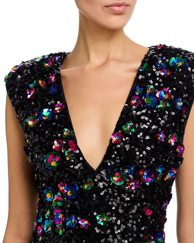 レイミー ブルック レディース トップス ワンピース ミニ スパンコール レース Ramy Brook Lacey Sequined Mini Dress Multi Rosette マルチカラー