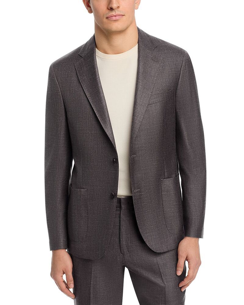 ヴィンス メンズ アウター ジャケット・ブルゾン ウール シルク リネン Vince Wool Silk Linen M lange Suit Jacket Light Brown ブラウン