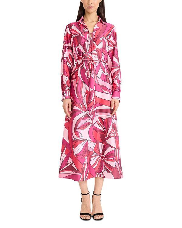 ドナモーガン レディース トップス シャツ ミディワンピース ミディ Donna Morgan Long Sleeve Midi Dress Cherry Pink ピンク