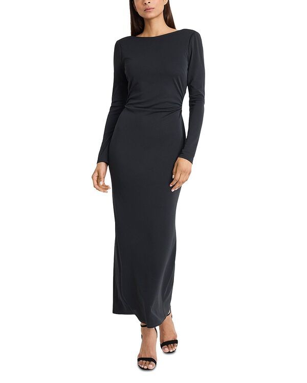 ドナモーガン レディース トップス ワンピース Donna Morgan Boat Neck Long Sleeve Dress Black ブラック