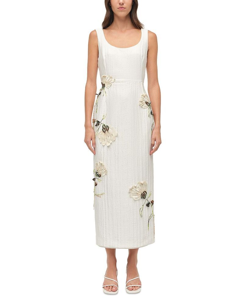 シムカイ レディース トップス ワンピース ミディ ノースリーブ SIMKHAI Lilibeth Sleeveless Midi Dress White ホワイト