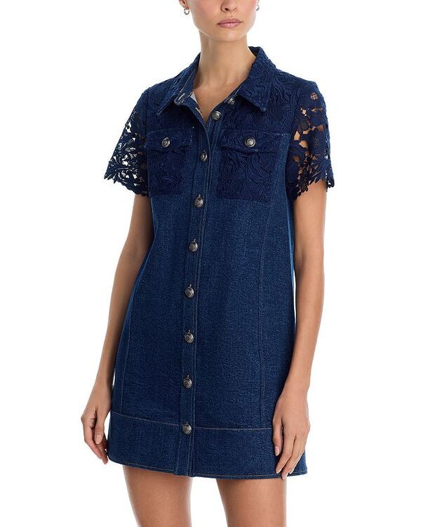 サンク セプト レディース トップス ワンピース レース Cinq Sept Cortland Lace Dress NavyOcean ネイビー