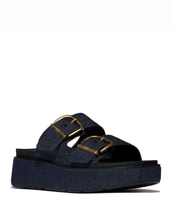 フィットフロップ レディース シューズ サンダル FitFlop Womens GenFF Max Buckle Sandals Dark Denim デニム