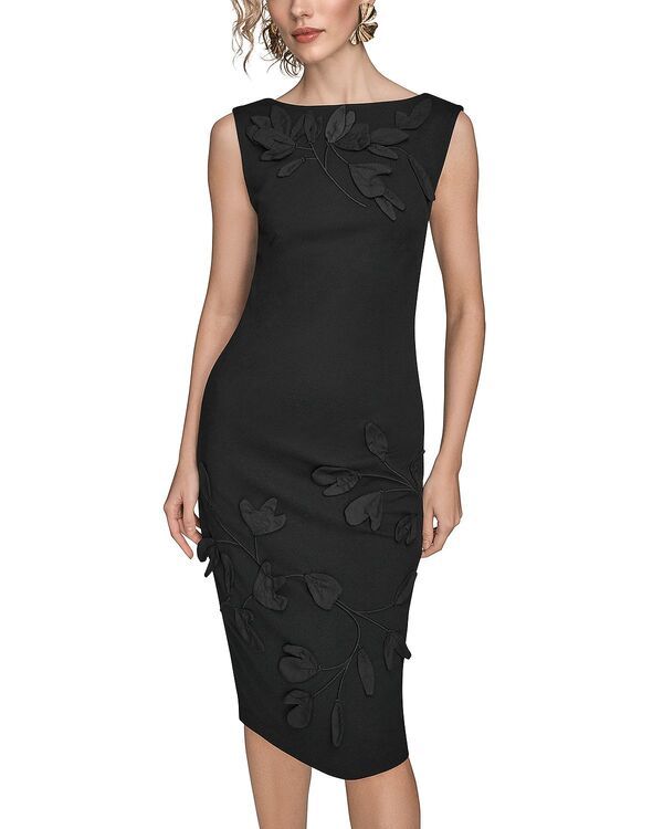 ダナキャラン レディース トップス ワンピース クレープ スキューバ Donna Karan Scuba Crepe Twill Dress Black Black ブラック