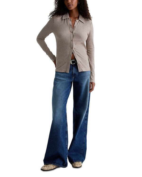 エージー レディース ボトムス デニムパンツ ワイドレッグ ローライズ ジーンズ AG Adria Low Rise Wide Leg Jeans in Ojai