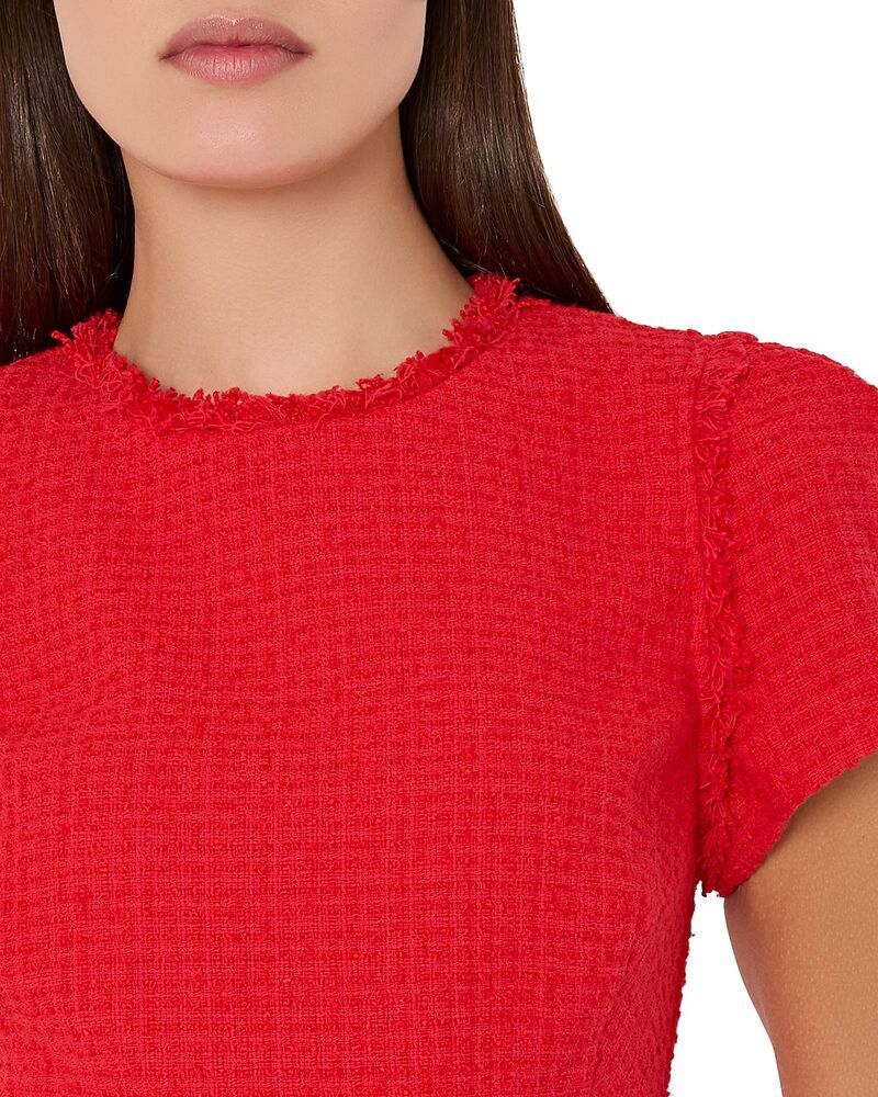 ミリー レディース トップス ワンピース ミニ MILLY Samara Boucl Mini Dress Red レッド