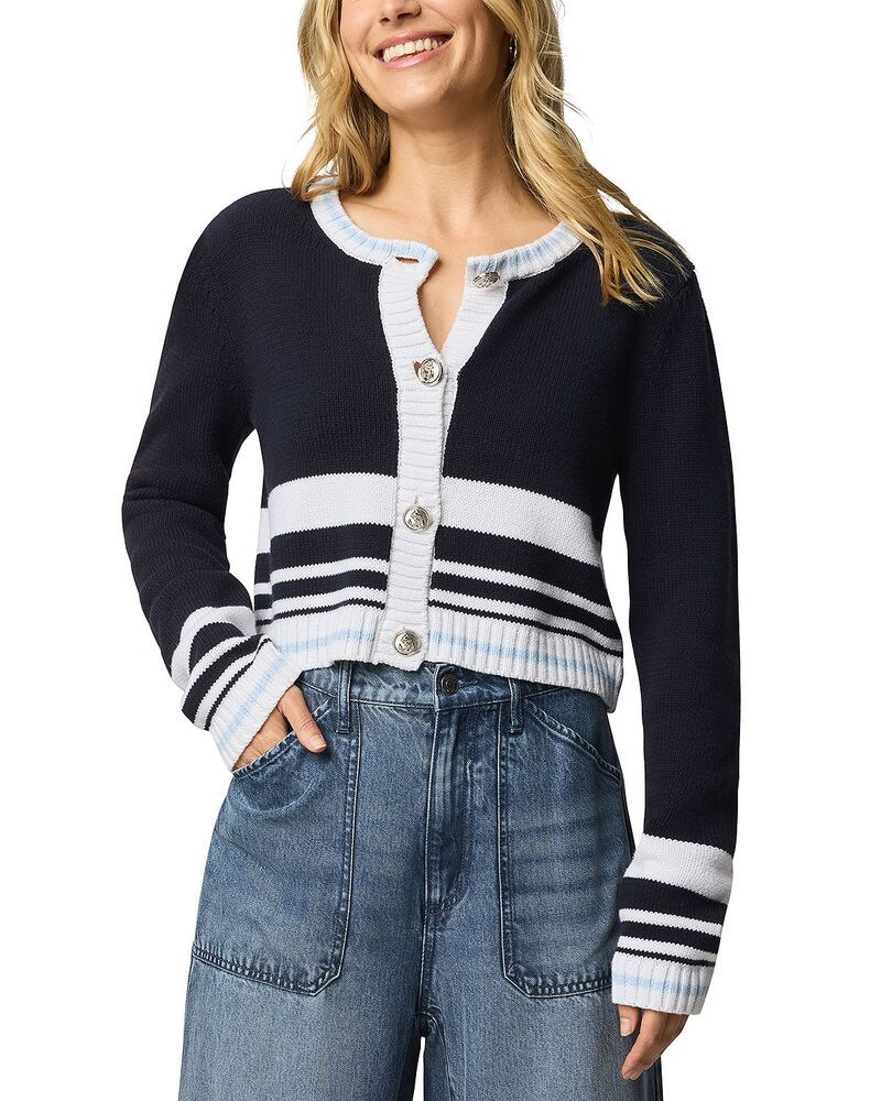スプレンディット レディース アウター カーディガン Splendid Sailor Striped CardiganavyWhite ホワイト