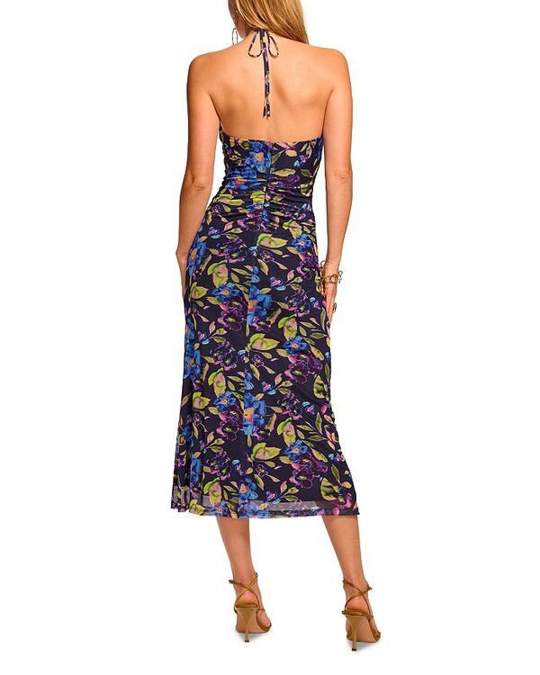 レイミー ブルック レディース トップス ワンピース ミディ ホルター Ramy Brook Aveline Halter Midi Dress Navy Floral Mesh ネイビー