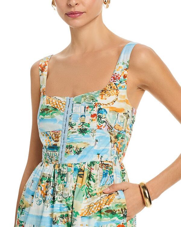 アクア レディース トップス ワンピース ミディ ノースリーブ AQUA Sleeveless Vacation Scene Midi Dress Exclusive Light Blue ブルー アクア レディース トップス ワンピース ミディ ノースリーブ AQUA Sleeveless Vacation Scene Midi Dress Exclusive Light Blue ブルー