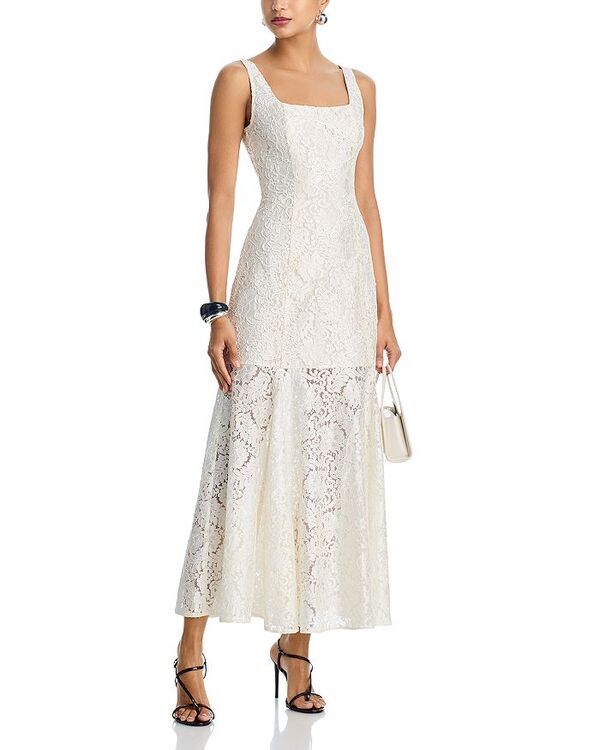 アクア レディース トップス ワンピース レース マキシ AQUA Soutache Cord Lace Drop Waist Maxi Dress Exclusive Ivory アイボリー アクア レディース トップス ワンピース レース マキシ AQUA Soutache Cord Lace Drop Waist Maxi Dress Exclusive Ivory アイボリー