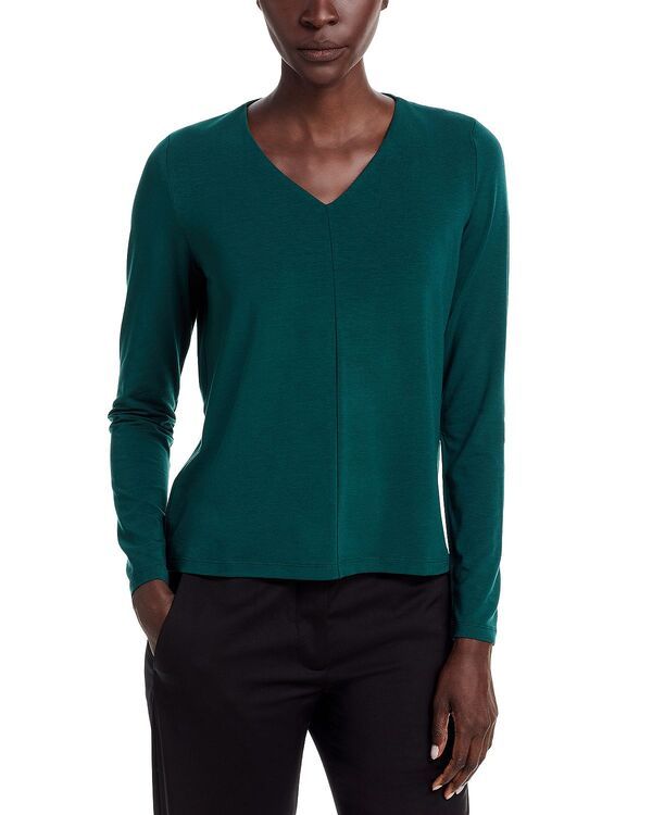 エイリーンフィッシャー レディース トップス シャツ Vネック ニット ジャージー Eileen Fisher Fine Stretch Jersey Knit V Neck Topine