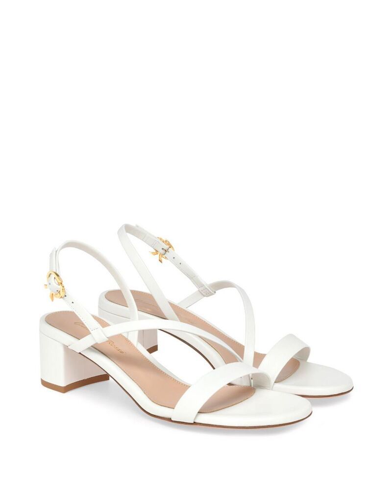 ジャンヴィト ロッシ レディース シューズ サンダル Gianvito Rossi Womens Betsey Sandals White Nappa Leather ホワイト
