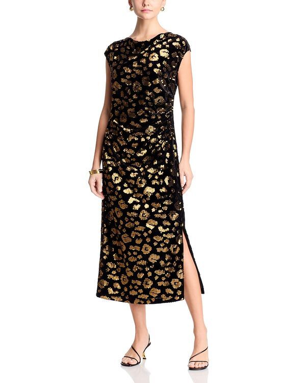 ティー・タハリ レディース トップス ワンピースパンコール Tahari Sequinned Cowl Neck Dress Animal Sequin アニマル
