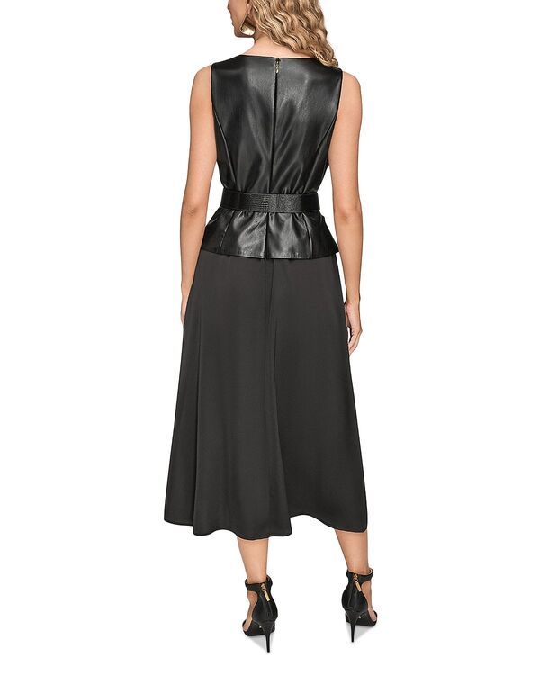 ダナ キャラン ニューヨーク レディース トップス ワンピース Donna Karanew York Mix Media Beltedress Black ブラック ダナ キャラン ニューヨーク レディース トップス ワンピース Donna Karanew York Mix Media Beltedress Black ブラック