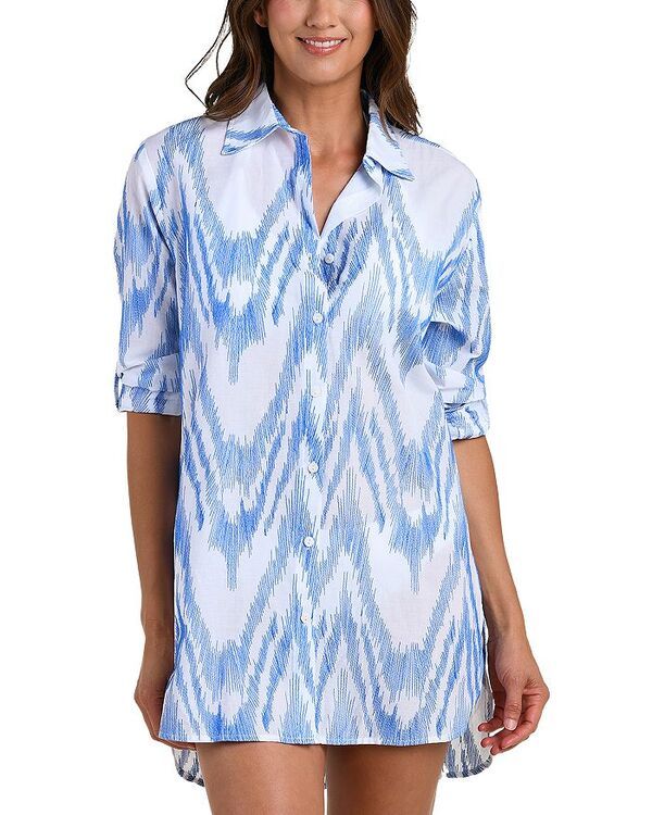 ラブランカ レディース トップス シャツ La Blanca Tidal Wave Camp Shirt Swim CoverUp Lapis