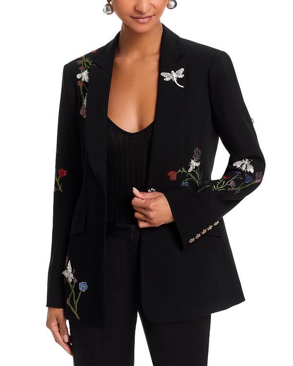 サンク セプト レディース アウター ジャケット・ブルゾン ブレザー Cinq Sept Whispering Vines Blazer Black ブラック