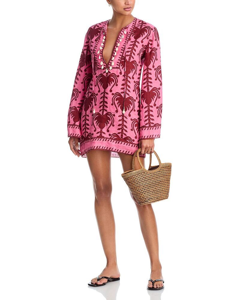 ジョアンナオッティ レディース トップス ワンピース リネン Johanna Ortiz Linen Savannah Tunic Dress PinkCherry ピンク ジョアンナオッティ レディース トップス ワンピース リネン Johanna Ortiz Linen Savannah Tunic Dress PinkCherry ピンク