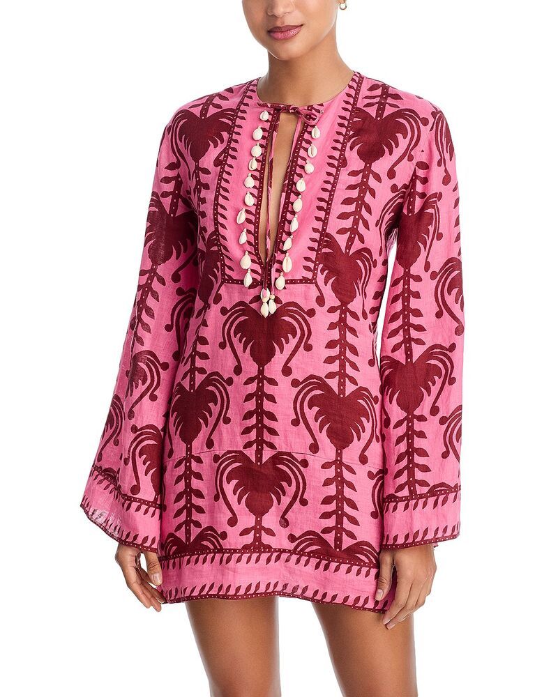 ジョアンナオッティ レディース トップス ワンピース リネン Johanna Ortiz Linen Savannah Tunic Dress PinkCherry ピンク