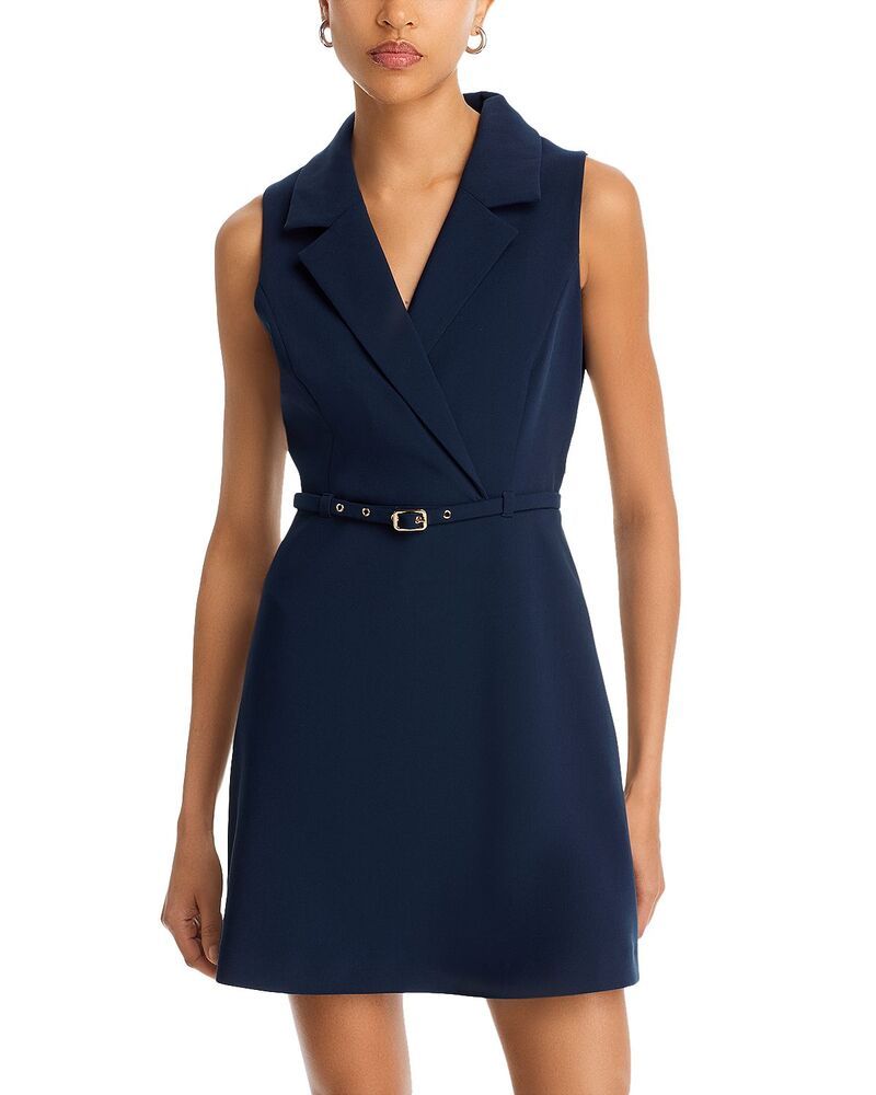 フレンチコネクション レディース トップス ワンピース ミニ FRENCH CONNECTION Azra Double Breasted Belted Minidress Marine