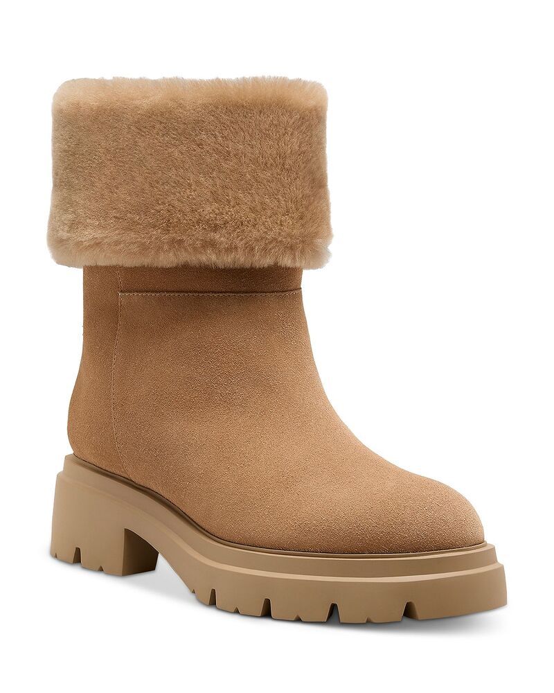 スチュアート ワイツマン レディース シューズ ブーツ・レインブーツ Stuart Weitzman Womens Hudson Shearling Booties New Camel キャメル