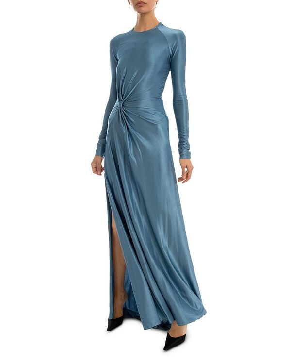 ヴィクトリア ベッカム レディース トップス ワンピース Victoria Beckham Long Sleeve Twist Detail Gown Stone ストーン ヴィクトリア ベッカム レディース トップス ワンピース Victoria Beckham Long Sleeve Twist Detail Gown Stone ストーン