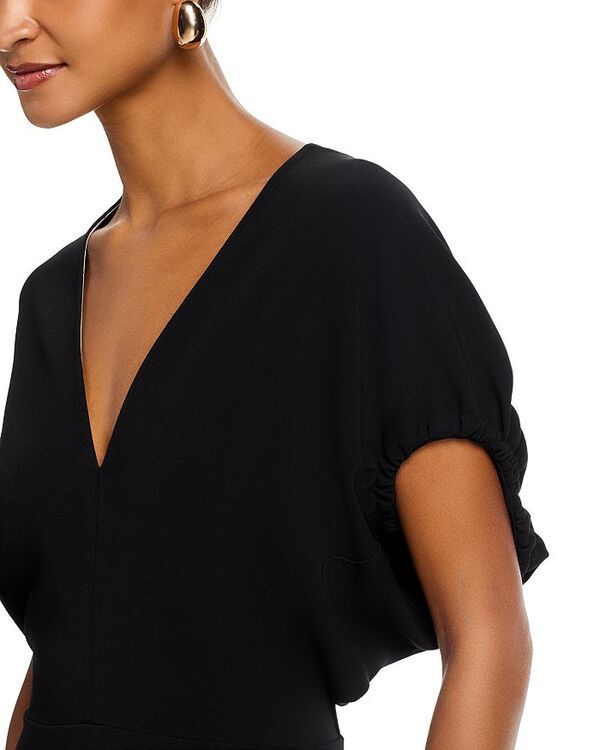 ヴィクトリア ベッカム レディース トップス ワンピース ミディ Victoria Beckham Blouson Midi Dress Navy ネイビー