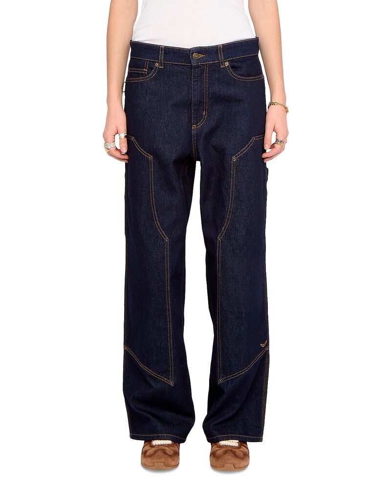 ザディグ エ ヴォルテール レディース ボトムス デニムパンツ ストレート ジーンズ Zadig Voltaire Perya Mid Rise Straight Leg Jeans in Brut