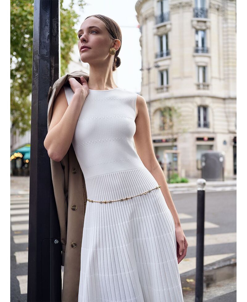 エルベレジェ レディース トップス ワンピース Herv Lger The Cassia Dress Alabaster