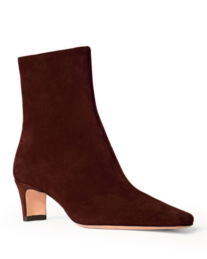 スタウド レディース シューズ ブーツ・レインブーツ アンクル STAUD Womens Wally Ankle Booties Mahogany Suede