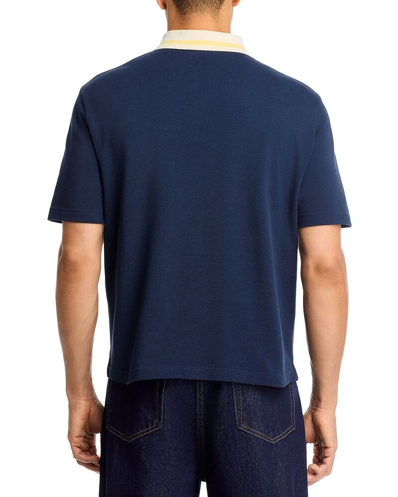 マルニ メンズ トップス ポロシャツ コントラスト Marni Contrast Collar Polo Blue ブルー マルニ メンズ トップス ポロシャツ コントラスト Marni Contrast Collar Polo Blue ブルー