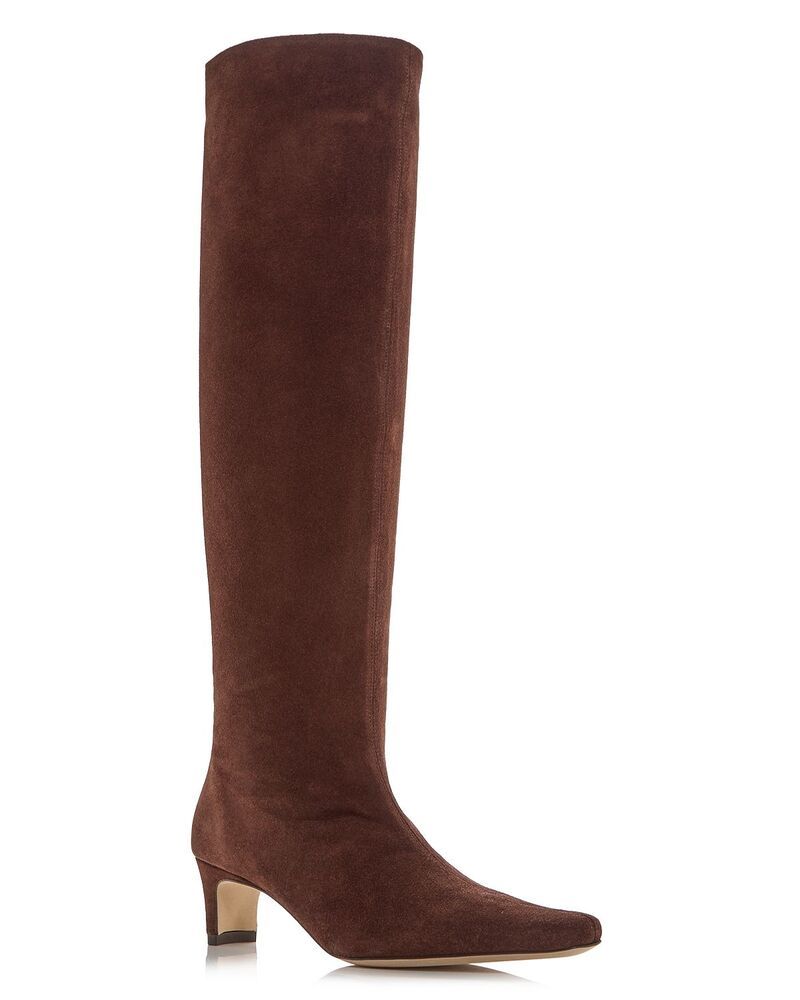 スタウド レディース シューズ ブーツ・レインブーツ トール STAUD Womens Wally Tall Boots Mahogany Suede
