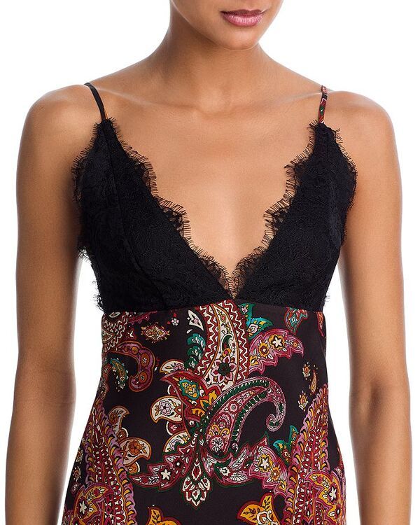ラジャンス レディース トップス ワンピース レーストリム レース LAGENCE Susanna Lace Trim Slip Dress Black Multi ブラック