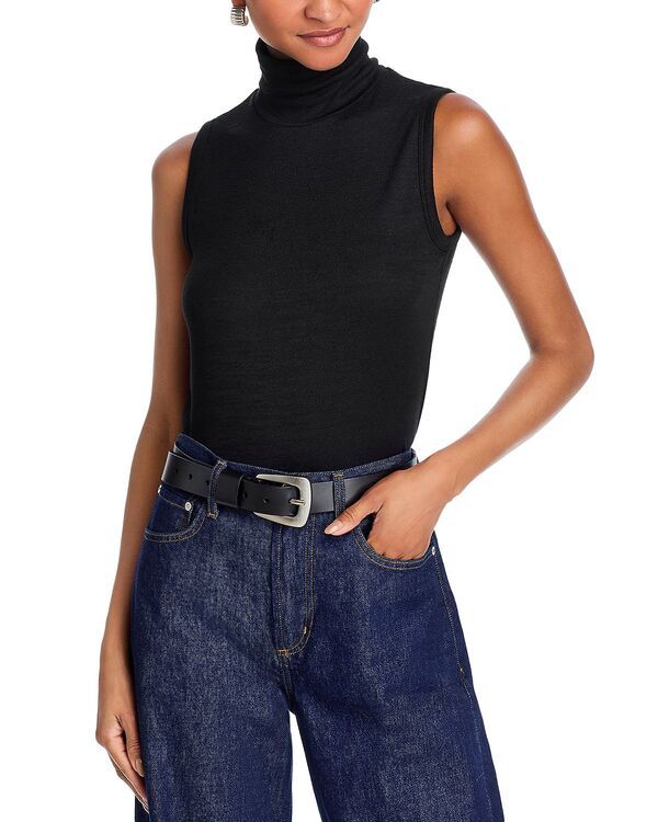 ラグアンドボーン レディース トップス タンクトップ タートルネック ニット rag bone The Kniturtleneck Tank Top Black ブラック