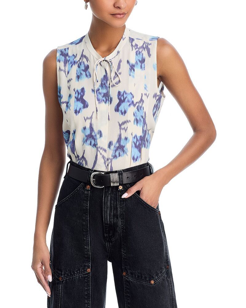 ラグアンドボーン レディース トップス シャツ ノースリーブラウス rag bone Arden Sleeveless Blouse Ivory Floral アイボリー