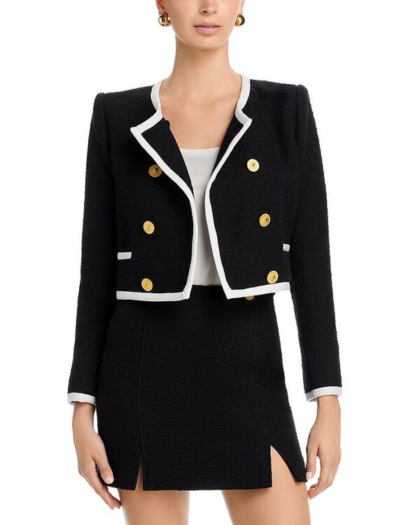 ラジャンス レディース アウター ジャケット・ブルゾン LAGENCE Mazikeen Double Breasted Jacket BlackWhite ホワイト