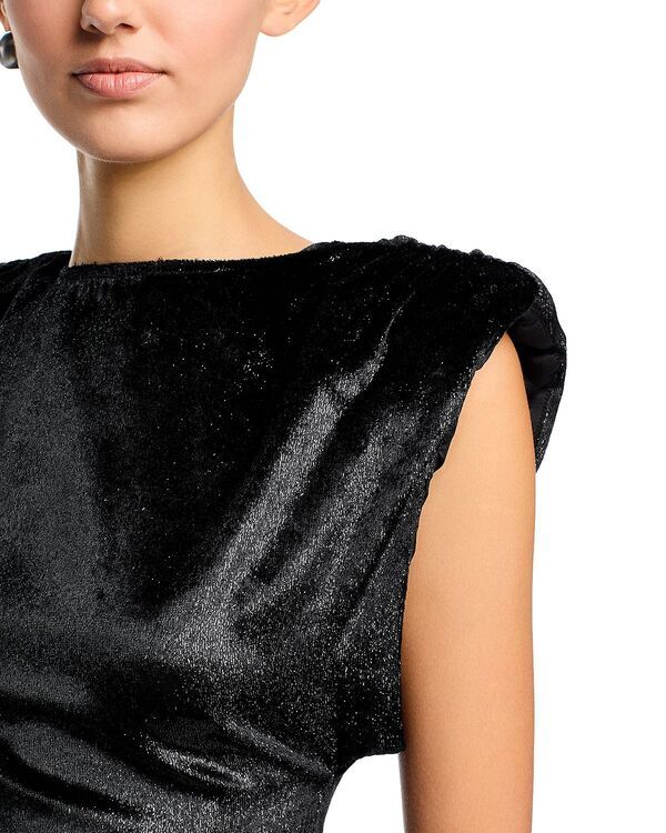 エリアスターズ レディース トップス ワンピース トール ベルベット Area Stars Metallic Velvet Dress Black ブラック