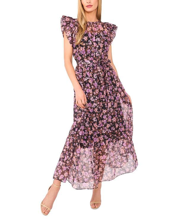 セセ レディース トップス ワンピース ハイネック CeCe High Neck Flutter Sleeve Dress Rich Black ブラック